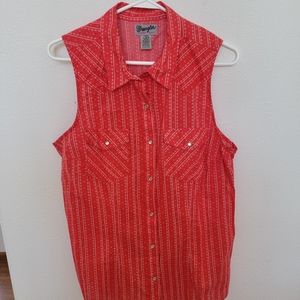 Sleeveless Wrangler Snap Shirt
